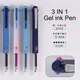 Colored 3 In 1 Multicolor Pen 0.5mm Retractable Gel Ink Pen for Writing School Cute Stationery