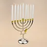 Portacandele ebraico portacandele a 9 rami portacandele in metallo Hanukkah candeliere porta ebrei