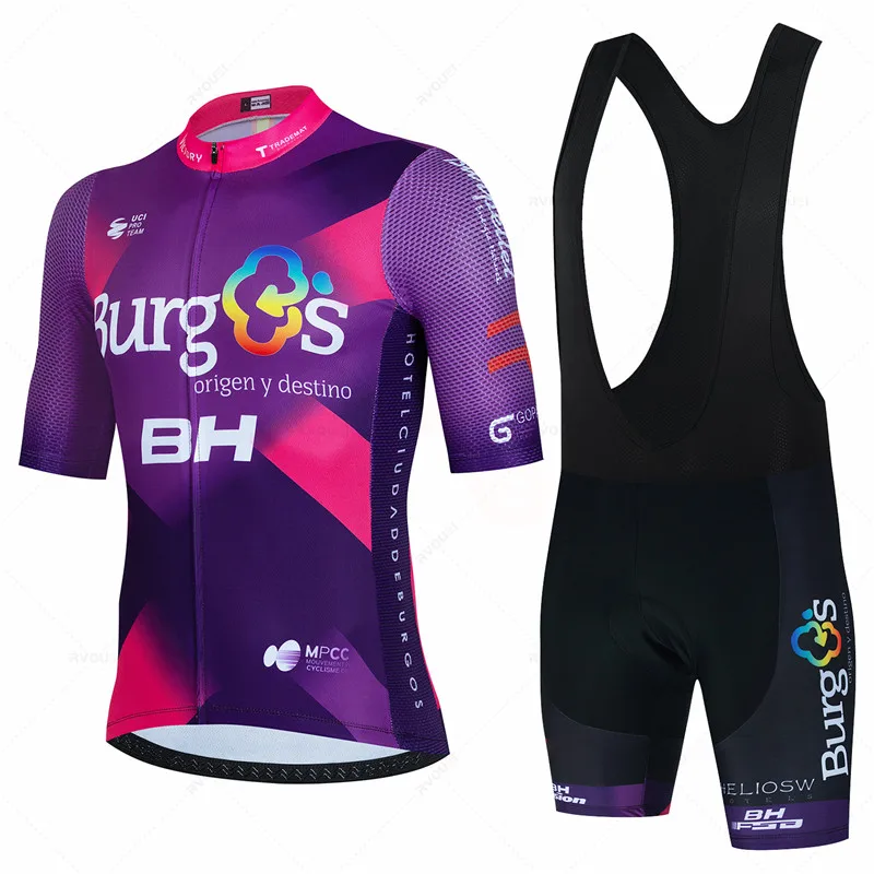 Nuovo BH Burgs Team 2024 Maglia da ciclismo 19D Pantaloncini da bici Set Ropa Ciclismo Mens MTB Estate Quick Dry Bicicletta Maillot Pantaloni Abbigliamento