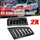 2Pcs RS Style Car Front Engine Hood Bonnet Vents Air Inlet ABS Universal Fit For Ford Focus MK2 RS