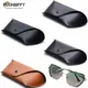 1PC Retro Soft Brown PU Leather Glasses Case Portable Unisex Leather Eye Glasses Sunglasses Holder