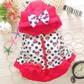 Disney Mickey Minnie Warm Winter Woolen Outerwear Baby Girl Clothes Cute Hooded Coat Jacket Clothing