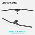 Spcycle T1000 Carbon Integrated MTB Handlebar 800mm -17 Degrees UD Matte Bicycle XC One Shaped Flat