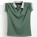 New Men Polo Shirt Mens Side Stripe Solid Polo Shirts Camisa Men Casual Cotton Shirt Homme 5XL Plus