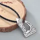 Kinitial Antique Bronze Color Slavic Perun Big Axe Pendant Necklace Jewelry Viking Slavic Necklaces