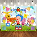 Plim Plim Photography Backdrop Clown Baby Shower Happy Birthday Party Photo Background Photo Studio
