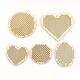 10Pcs Heart Round Cross Stitch Hole Carving Wooden Scrapbooking Craft for Embellishments Handmade