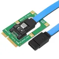 mSATA to SATA Converter Card Mini SATA to 7-Pin SATA Extension Adapter Full-high Half-size for 2.5"