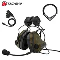 TAC -SKY COMTAC II Tactical Headset with ARC Rail Adapter Hearing Protection Airsoft Headphone