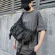 Shopper Nylon Shoulder Gothic Black Crossbody Messenger Tote Bags For Men Women's Hip Hop Techwear