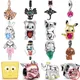 Fine 925 Silver Fit Original Bracelet Europe Cute Cartoon Doll Series Dangle Charm Beads Necklace