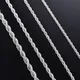 Steel Color Width 2-6mm Rope Chain Necklace/Bracelet Stainless Steel Hiphop Chain Necklace For