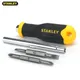 Stanley 1-piece 6 function multitool screwdriver kit with replacement magnet bits 6-in-1 precision
