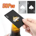 1/50pcs Credit Card Bottle Opener Pocket Stainless Steel Can Opener Bottle Picker Beer Wine Beer