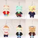 [original] Stuffed One Piece Cotton Pendant With Cat Patch Mask Plush Doll 14cm Luffy Sanji Law Ace