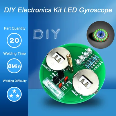 Diy Electronic Kit LED Gyro DIY Welding Kit Rotating Lantern Inline Components Diy Electronic