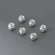 5pcs/lot 925 Sterling Silver Small Oval Loose Beads Spacer 4mm Manual Fancy Bracelets Charm Silver