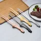 Stainless Steel Grill Tongs Korean BBQ Tongs Kitchen Tongs Anti-slip Self-standing Tongs Food Clips