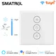 SMATRUL Tuya Touch Wifi Ceiling Fan Switch EU Smart Life Remote Timer Speed Wall glass APP Control