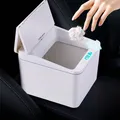 4/6L Desktop Smart Trash Can for Kitchen Mini Small Square Car Storage Bucket Electric Touch Dustbin