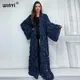 WINYI new faashion coat for women new 2023 Loose OverCoat autumn Hollow denim long down coat