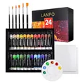 12/24 Acrylic Paint With Brush And Palette 12 ML Waterproof Acrylic Paint Tube for