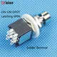 2PCS M12X0.75 Push Button Switch 6 Pins ON ON DPDT Double Pole Double Throw Latching/ Momentary For