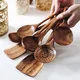 Kitchen Utensils Set Thailand Teak Wood Tableware Set Spoon Ladle Rice Colander Soup Skimmer