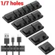 Soft Silicone Cable Organizer Desktop Tidy Management Clips for Earphone Mouse Wire Winder Charging