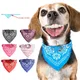 Adjustable Dog Collars Puppy Bandana for Small Dogs Slobber Towel Outdoor Cat Collar Print Bibs