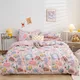 Cute Bear Bedding Set Girls Boys Kids Single Double Size Flat Sheet Duvet Cover Pillowcase Bed