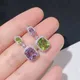 Clear Sterling Silver 925 Earrings for Women AAA Amethyst Gemstones Drop Earrings Jewellery Wedding