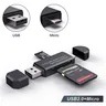 SD Card Reader USB C Card Reader 3 In 1 USB 2.0 TF/Mirco SD Smart Memory Card Reader Type C OTG