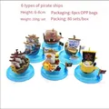 6Pcs/Set Anime One Piece Thousand Sunny Pirate Ship Figures Navy Going Merry Mini Boat Model