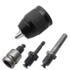 2-13mm Keyless 3-Jaw 1/20-20UNF Drill Chuck Quick Change Adapter SDS-Plus Shank 1/4" Hex Square Fit