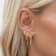 CANNER 12 20 30mm Hoops s925 Sterling Silver Shiny 18k Gold Hoop Earrings Set for Women Ear Buckle