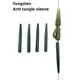 Carp Fishing Accessories Tungsten Anti Tangle Sleeves Hook Kicker Black Color Long Short Aligners