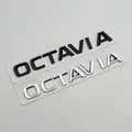 3d ABS Chrome Logo OCTAVIA Letters Emblem Car Trunk Badge For Skoda VRS RS Octavia 1 2 3 4 MK2 MK3