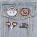 You Are Safe With Me Enamel Pins Rainbow Aesculapius Brooches Bag Lapel Button Badges Fashion