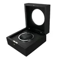 Luxury Black Watch Storage Box Wooden Portable Jewelry Organizer Box Dustproof Leather Watch Storage