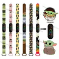 Disney children's Watch Cartoon Anime figure print baby yoda Luminous Bracelet Watch LED Touch