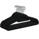 Non-Slip Velvet Clothing Hangers 5 Pack Black Coat Hanger ，children's Clothes Hanger Baby Clothes