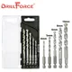 Drillforce Masonry Drill Bits Tungsten Carbide Tipped Concrete Brick Stone Drilling Set Size