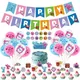 48pcs/set Blue’s Clues Balloons Cartoon Blue Pink Dog Cake Topper Birthday Banner Baby Shower