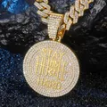 Hip Hop STAY HARD Letter Pendant Cuban Chain Necklace Punk Gold Color Iced Out Bling Necklaces