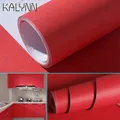 Red Matte Vinyl Peel Stick Wallpaper Bedroom Kitchen Cabinet Decorative Self-Adhesive Contact Paper