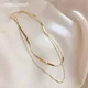 2021 High Quality Korean Gold Plated Fine Jewelry Women Fairy Double Chains Necklaces for Female