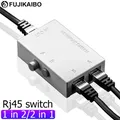 1 in 2 out Port RJ45 Network Switch Ethernet Dual 2 Way Port Manual Sharing Adapter HUB RJ-45