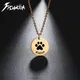 Fishhook Dog Necklace Paw Tag Puppy Personalized Custom Name Chain Gift For Women Man Kid Child