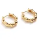 Copper Hoop Earrings Gold Color Metal Bamboo-shaped Circle Ring For Women Wedding Party Earrings